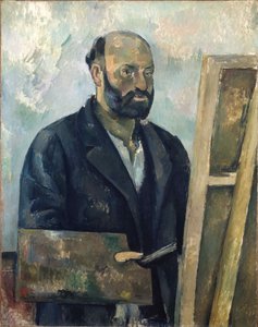 パレットを持つアーティストの肖像、c。 1890 作： Paul Cézanne