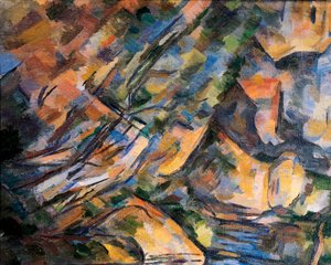 シャトー・ノワールの洞窟付近の岩、詳細。ポール・セザンヌ（1839-1906）の絵画 作： Paul Cézanne