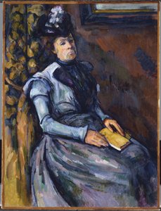 ブルーの着席女性 作： Paul Cézanne