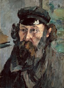 帽子をかぶったセルフポートレート 作： Paul Cézanne