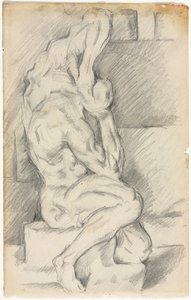 解剖学的彫刻のスケッチ (直腸) 作： Paul Cézanne