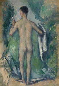 立っている入浴者、後ろから見た、187982。 作： Paul Cézanne