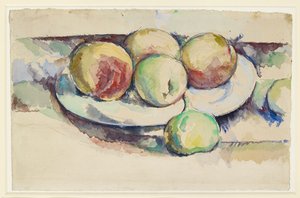桃といちじくの静物、19世紀後半 作： Paul Cézanne