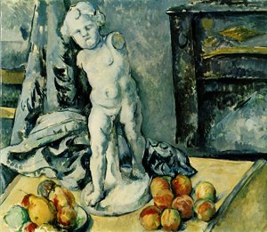 プラスターキューピッドラムールのある静物、1895年 作： Paul Cézanne