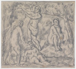 4人の女性の入浴の研究 作： Paul Cézanne