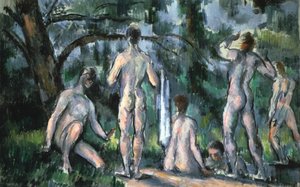 入浴者の研究、1890 作： Paul Cézanne