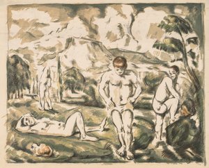 入浴者。 作： Paul Cézanne