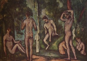 海水浴客、1894年、1937年。 作： Paul Cézanne