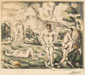 The Bathers Large Plate、1896-1897。 作： Paul Cézanne