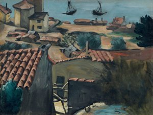 漁師「Lの村」エスタク。エスタケの漁村、1870年頃 作： Paul Cézanne
