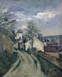 1872年から73年のオーヴェルにあるガシェ博士（1828年から1909年）の家 作： Paul Cézanne