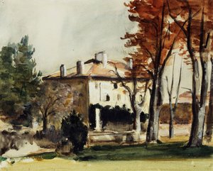 ジャドブファンの家。ルマノワールデュジャドブファン、1870年頃 作： Paul Cézanne