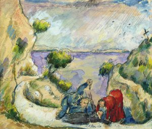 殺人、1867〜70年頃（紙に水彩とガッシュ） 作： Paul Cézanne