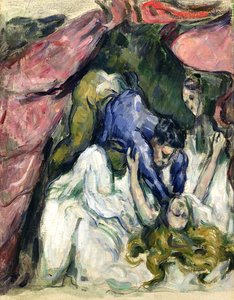 首を絞められた女性、1870〜72年頃（キャンバスに油彩） 作： Paul Cézanne