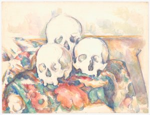 三つの頭蓋骨 作： Paul Cézanne