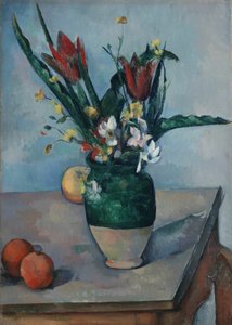 チューリップの花瓶、c。 1890年。 作： Paul Cézanne