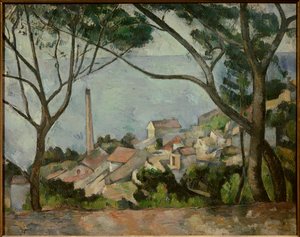 海にはL&39;Estaqueがあります。PaulCezanneによる絵画 作： Paul Cézanne