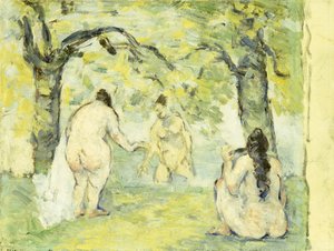 3人の海水浴客、1875-77 作： Paul Cézanne