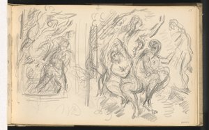 「パリスの審判」または「好色な羊飼い」のための2つの習作 作： Paul Cézanne