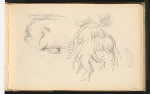 女性の入浴者とロール紙 作： Paul Cézanne