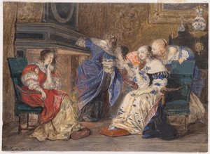 インテリアの女性 作： Paul Delaroche