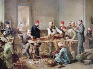 ミイラの検査-アメンの巫女、1891年頃（キャンバスに油彩）