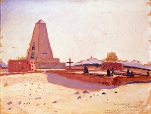 チャールズ・ウジェーヌ・フーコー神父の墓、ラペリーヌ将軍の記念碑、フランスのラクダ隊の 3 人のメハーリストの墓 作： Paul Elie Dubois