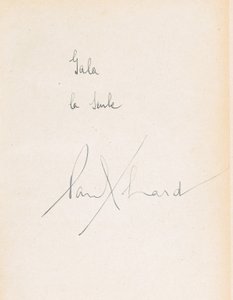 愛の詩で手書きの献身 作： Paul Eluard