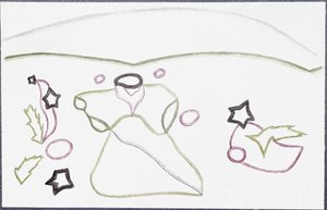 聖者と星 (デッサン) 作： Paul Eluard