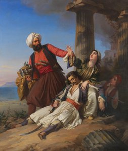 1841 年のギリシャ独立戦争の場面。