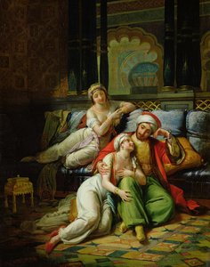 シェヘラザード（キャンバスに油彩） 作： Paul Emile (1794 1874) Detouche