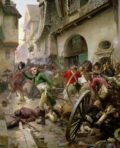 1793年10月17日、ショレの戦いでのアンリデラロシュジャケライン（1772〜94年）