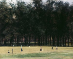 ケンジントンガーデンズ（キャンバスに油彩） 作： Paul Fordyce Maitland
