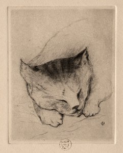 6枚のエッチング: 子猫の頭 作： Paul Gachet