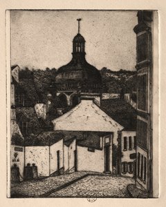6つのエッチング：ノートルダム通り、ポントワーズ、1895年。 作： Paul Gachet