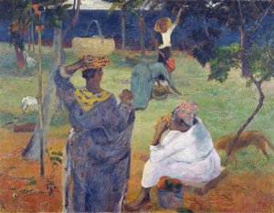 マンゴーの中で 作： Paul Gauguin