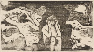 1895年以降、Black Rocks Aux roches noiresにて。 作： Paul Gauguin