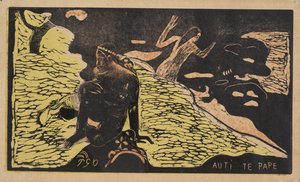 ノア・ノア・シリーズからの川でのAuti The Pape Women、1893-1894 作： Paul Gauguin