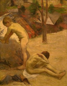 入浴ブルトンの男の子 作： Paul Gauguin