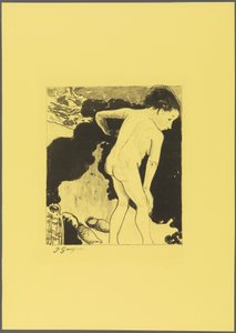 Badende in der Bretagne, aus der "Volpini Suite: Dessins lithographiques" 作： ポール・ゴーギャン
