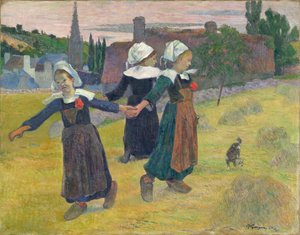 ブルターニュの踊るブルターニュの踊る、ポンアヴェン 作： Paul Gauguin