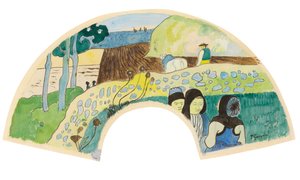 ブルトン語シーン; 1889年のシーンブレトン 作： Paul Gauguin