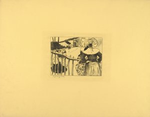 フェンスのそばのブルトンの女性 作： Paul Gauguin