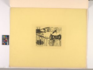 フェンスのそばのブルトンの女性 作： ポール・ゴーギャン