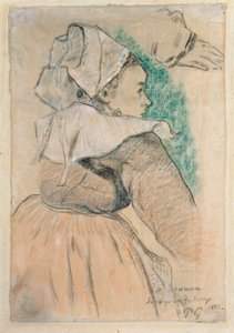 正しい横顔のブルトンの女性、1886