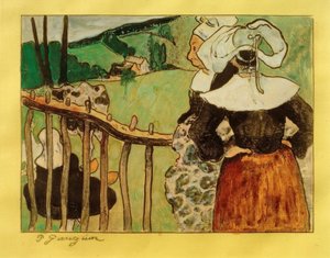 バリエールでブルターニュの女性 作： Paul Gauguin