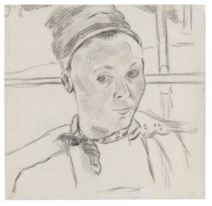 若いブルトンの女性の胸像（おそらくマリー・ラガドゥ） 作： Paul Gauguin