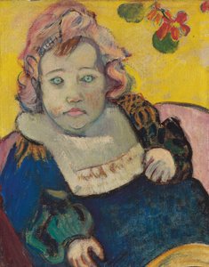 よだれかけまたは赤ん坊を持つ子供。アンファン・オ・バヴォワール、1895 作： Paul Gauguin