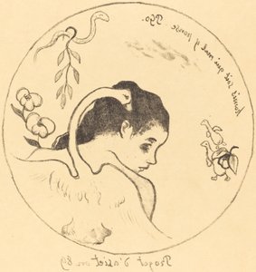 チャイナ プレート プロジェクト ダシエットのデザイン、1889 年。 作： Paul Gauguin