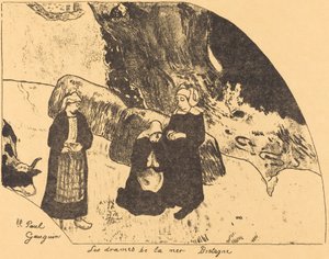 海のドラマ、ブルターニュ 海のドラマ、ブルターニュ、1889年。